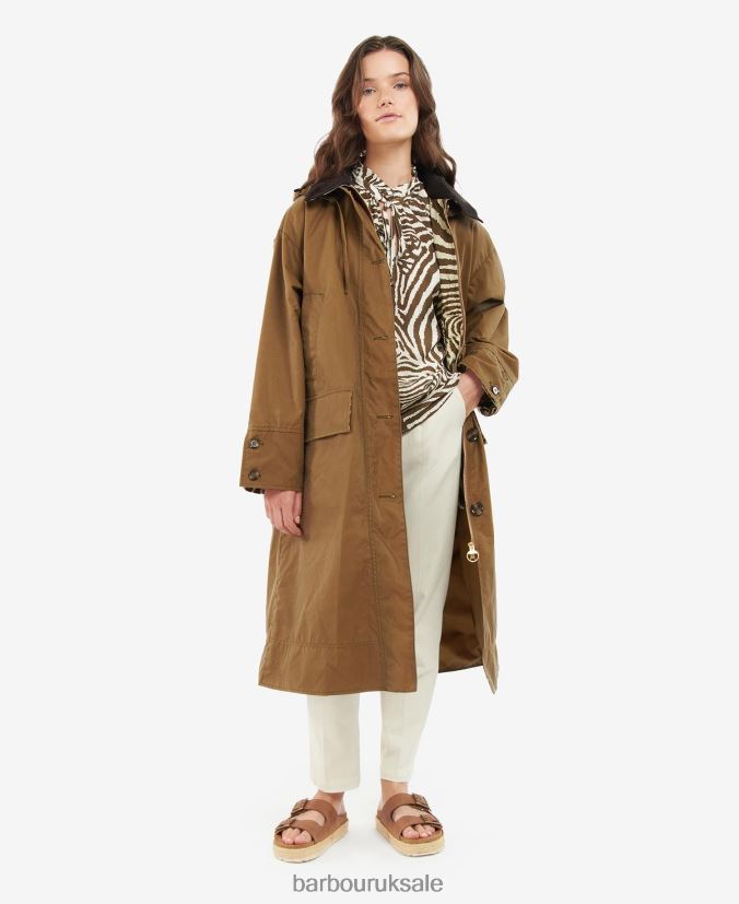 Petiver Wax Jacket Barbour x House of Hackney Women R08LB61382 Clothing Sand/Limerence/Sky