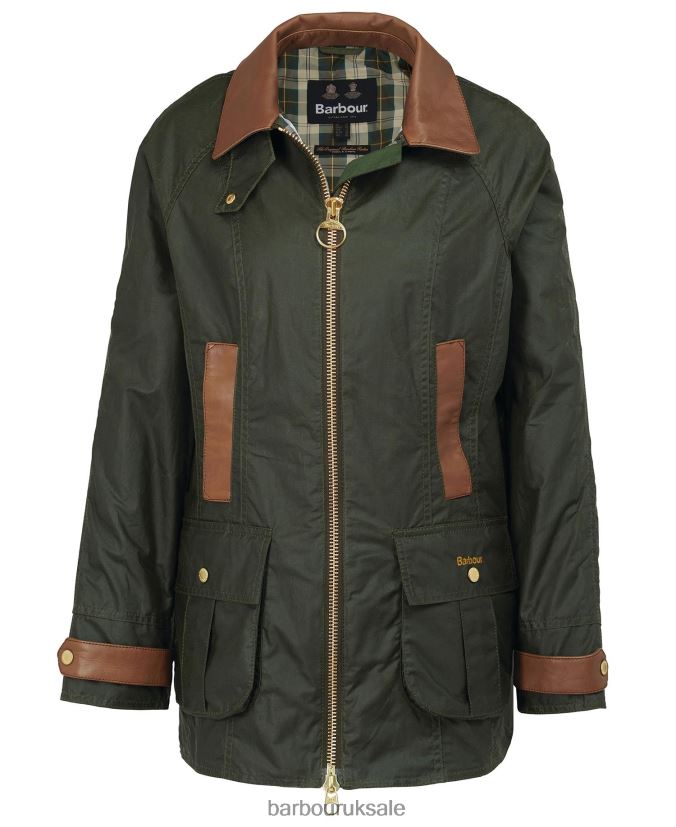 Premium Beadnell Waxed Jacket Barbour Women R08LB61387 Clothing Archive Olive/Ancient