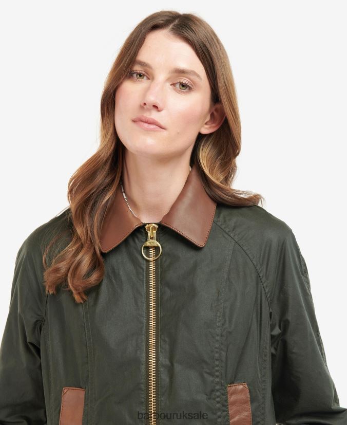 Premium Beadnell Waxed Jacket Barbour Women R08LB61387 Clothing Archive Olive/Ancient