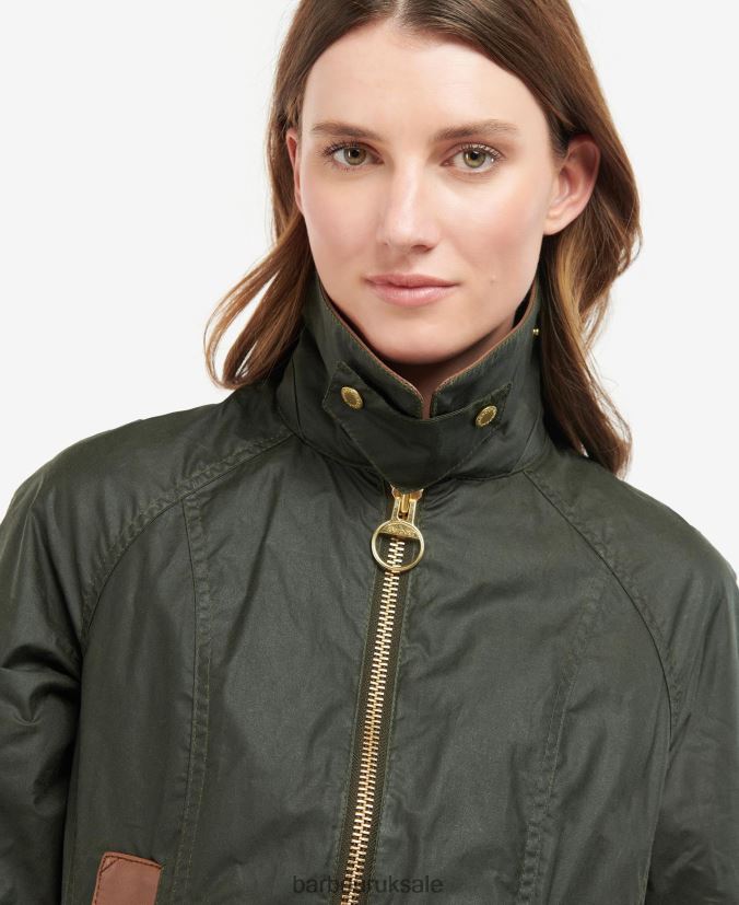 Premium Beadnell Waxed Jacket Barbour Women R08LB61387 Clothing Archive Olive/Ancient