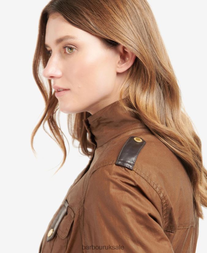 Premium Defence Waxed Jacket Barbour Women R08LB61377 Clothing Archive Olive/Ancient