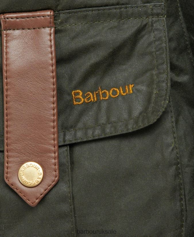 Premium Defence Waxed Jacket Barbour Women R08LB61396 Clothing Archive Olive/Ancient