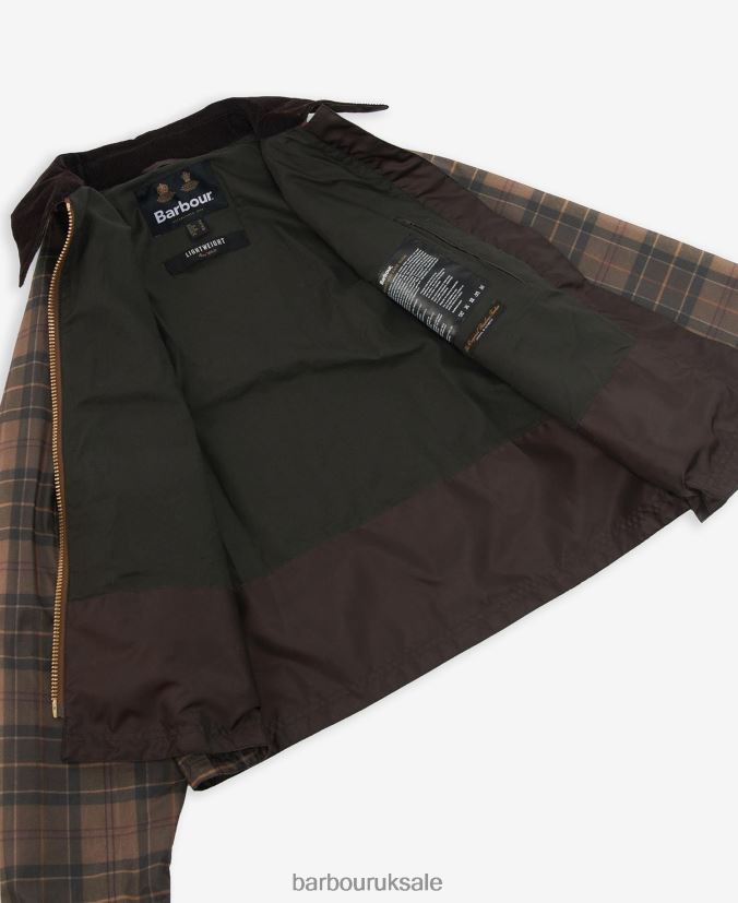 Tartan Eddleston Waxed Jacket Barbour Women R08LB61372 Clothing Muted Tartan/Brown