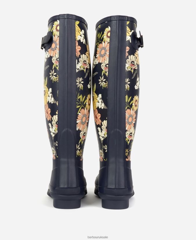 Bede Wellington Boots Barbour Women R08LB62173 Footwear Navy Floral