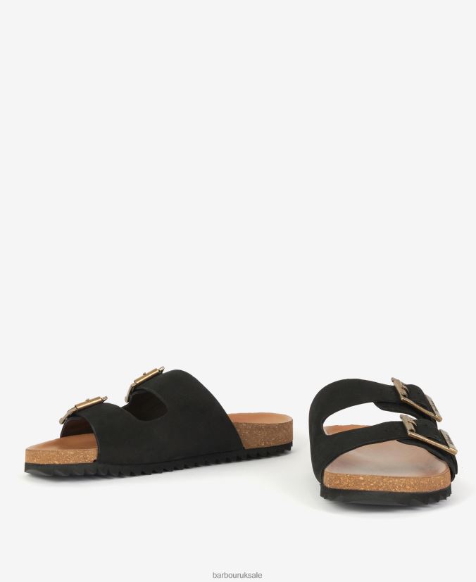 Allegra Two Strap Sandals Barbour Women R08LB62116 Footwear Classic White