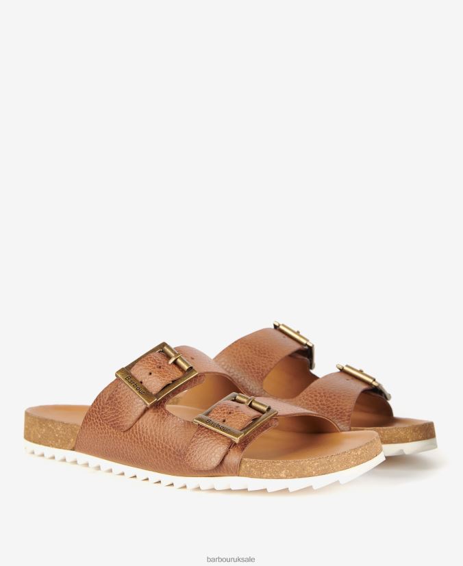 Allegra Two Strap Sandals Barbour Women R08LB62124 Footwear Classic White
