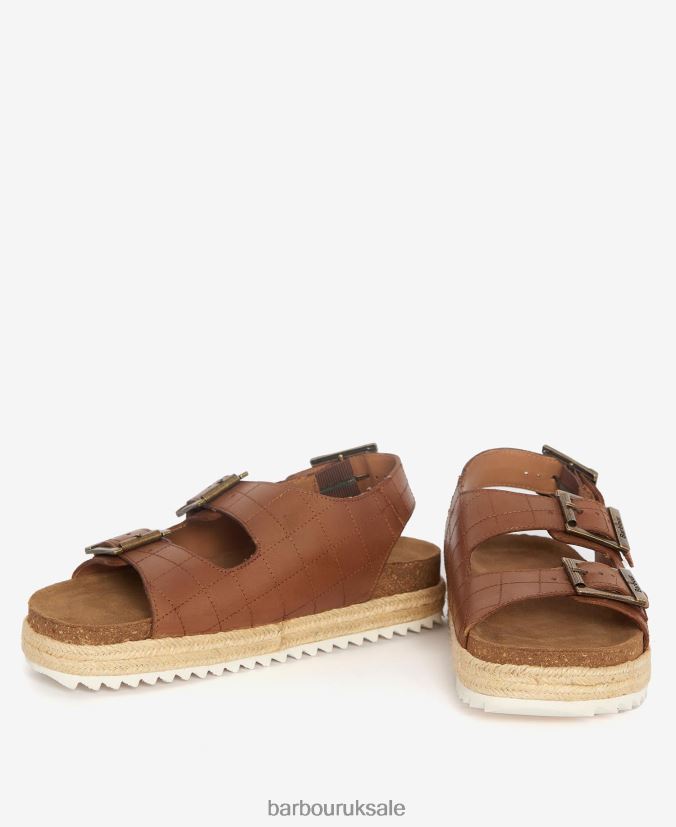 Helena Flatform Sandals Barbour Women R08LB62103 Footwear Gold Metallic