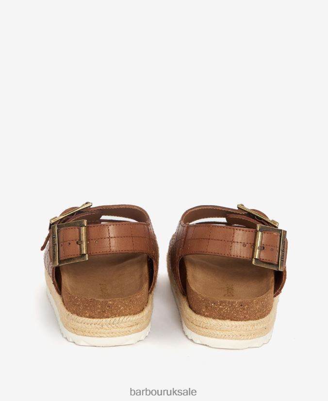 Helena Flatform Sandals Barbour Women R08LB62103 Footwear Gold Metallic