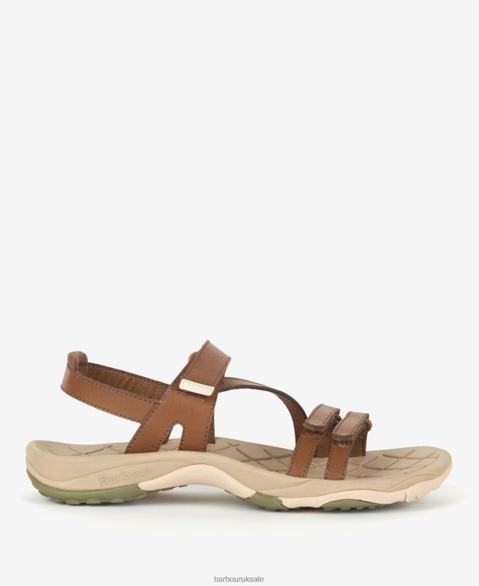Kenmore Strappy Sports Sandals Barbour Women R08LB62102 Footwear Tan