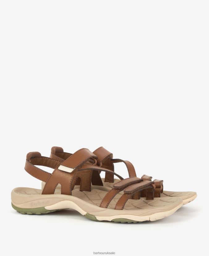 Kenmore Strappy Sports Sandals Barbour Women R08LB62102 Footwear Tan