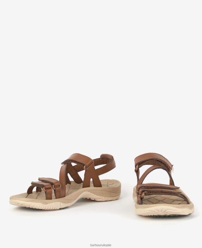 Kenmore Strappy Sports Sandals Barbour Women R08LB62102 Footwear Tan