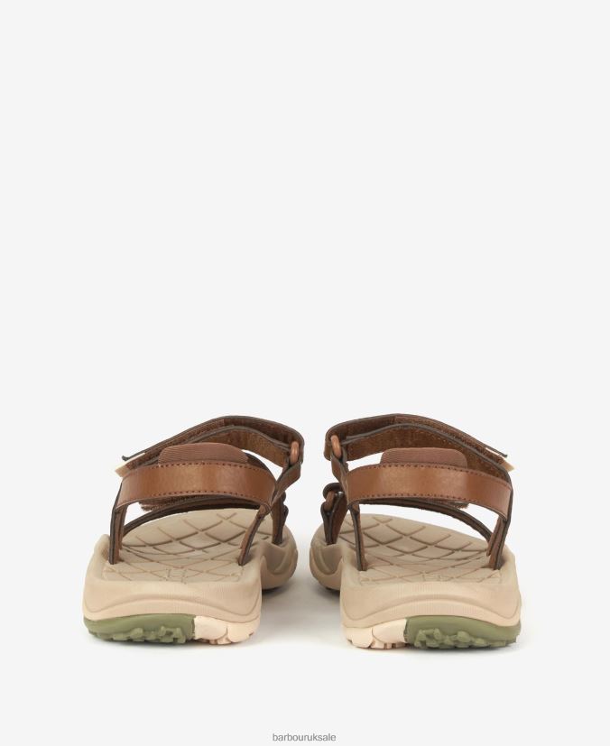 Kenmore Strappy Sports Sandals Barbour Women R08LB62102 Footwear Tan