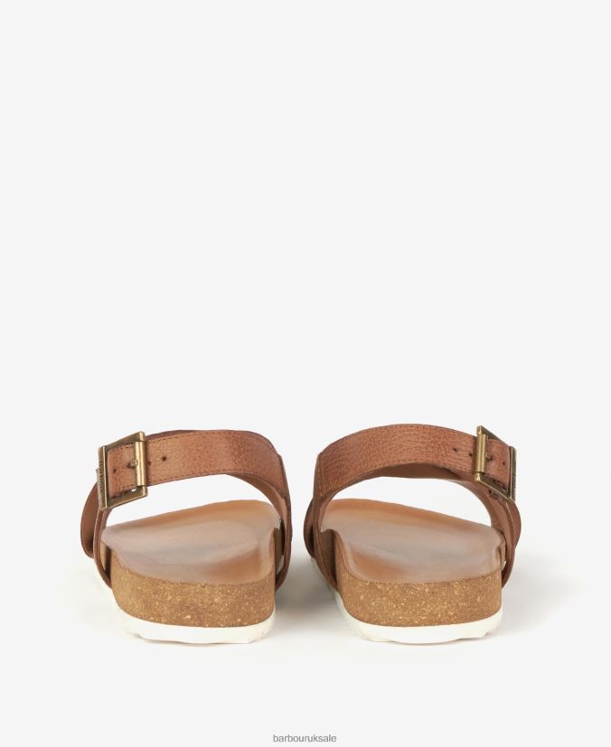 Rochelle Cross-Over Strap Sandals Barbour Women R08LB62123 Footwear Cognac