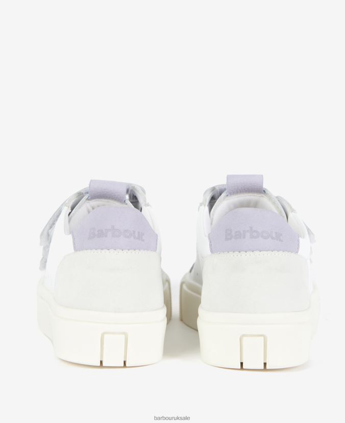 Georgie Triple-Strap Trainers Barbour Women R08LB62127 Footwear White/Lavender