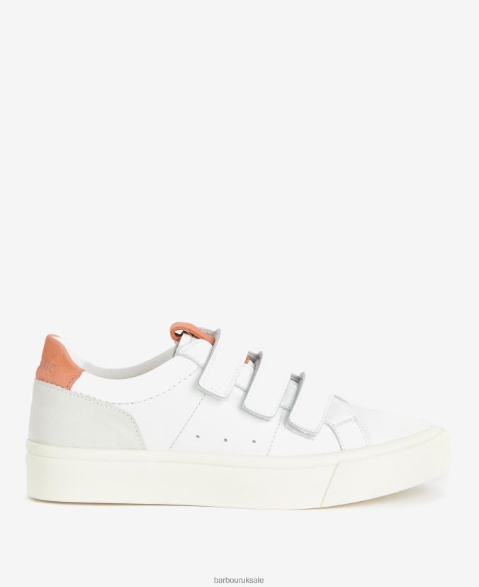 Georgie Triple-Strap Trainers Barbour Women R08LB62137 Footwear White/Lavender