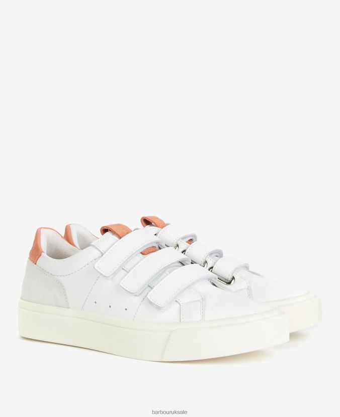 Georgie Triple-Strap Trainers Barbour Women R08LB62137 Footwear White/Lavender