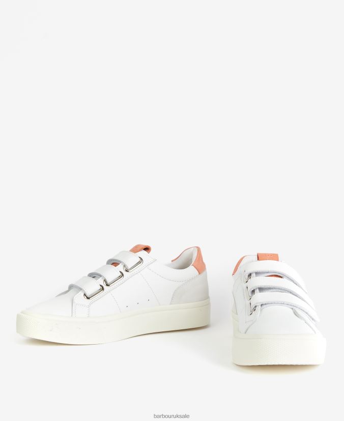 Georgie Triple-Strap Trainers Barbour Women R08LB62137 Footwear White/Lavender