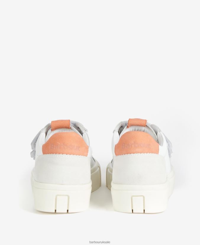 Georgie Triple-Strap Trainers Barbour Women R08LB62137 Footwear White/Lavender